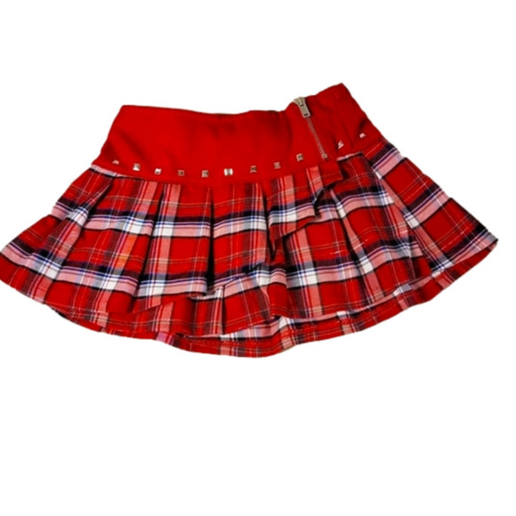 Justice Other - 🎓kids Justice School Skirt Sz 6 Red Plaid Skort